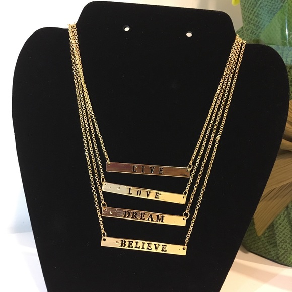 Stackable Inspiration Quote Necklace Believe - Picture 4 of 8